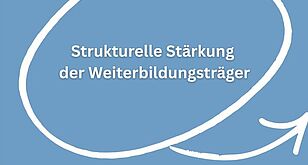 Die erste Forderung der WB7 lautet "Weiterbildungsträger strukturell stärken" - Darunter sind die Logos abgebildet