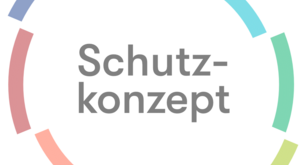 Die farbigen Klammern des Schutzkonzept-Logos bilden im Zusammenspiel das Farbspektrum. Sie stehen für den Anspruch, beim Schutz von Menschen nichts auszuklammern und niemanden auszuschließen.